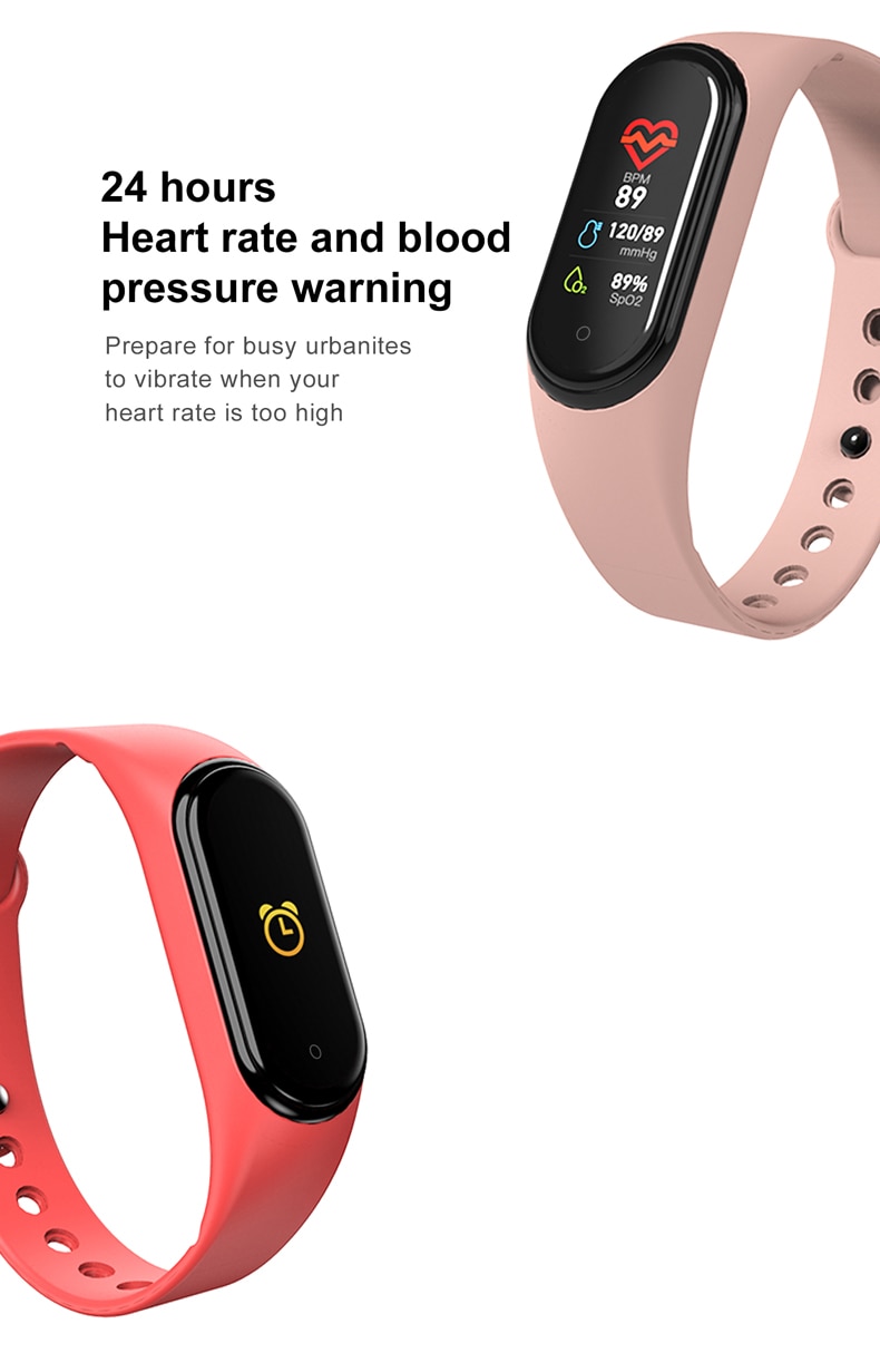 Pulsera inteligente PK redmi band M4 M3 pro, pulsera inteligente deportiva con control del ritmo cardíaco y de la presión sanguínea para hombre y mujer