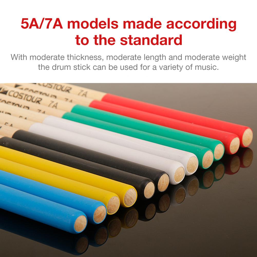 1Pair 7A/5A Durable Drumsticks Silicone Lightweight Drum Sticks Anti-slip -shaped Triangle Skull For Drum Musical Instrument