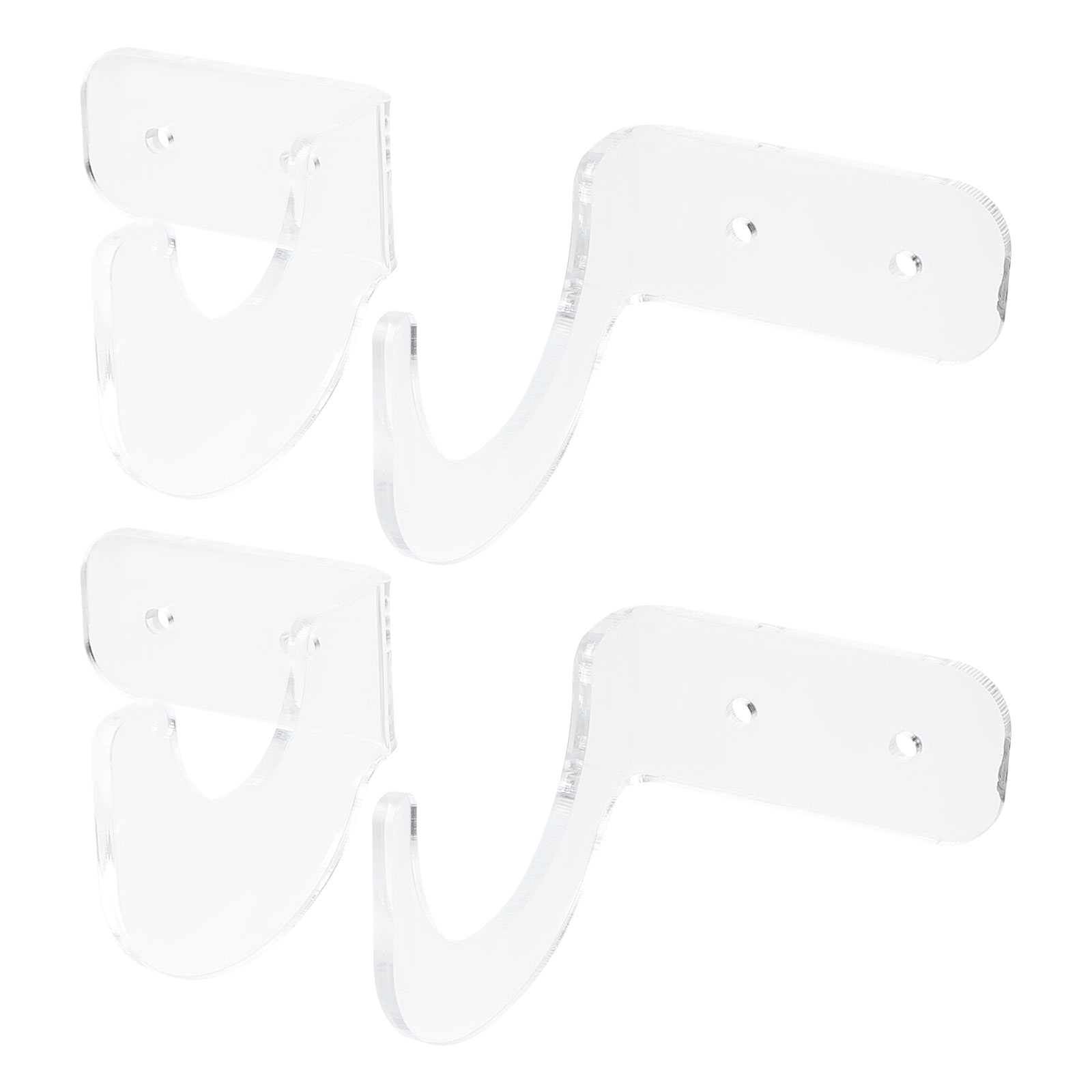 2 Pairs of Softball Bat Display Racks Acrylic Tennis Bat Storage Holders