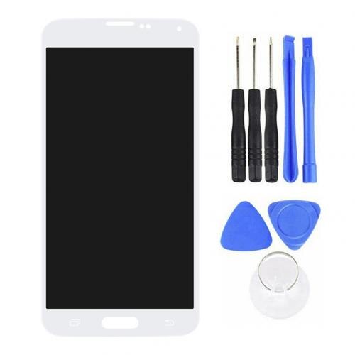 Kit de reemplazo de digitalizador de pantalla táctil LCD AMOLED para Samsung Galaxy S5 ,: Blanco