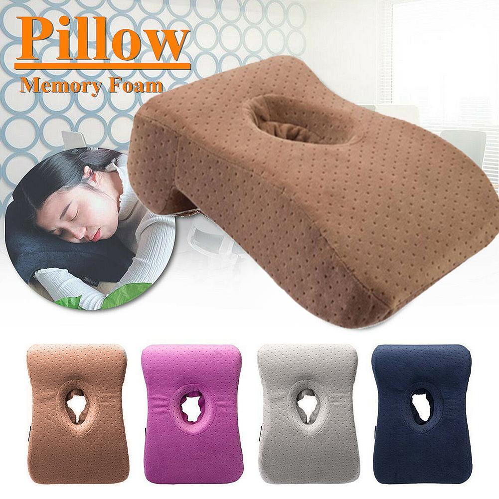 L Vormige Hals Kussens Memory Foam Kussen Voor Auto Home Office Middag Dutje Rest Langzaam Stijgende Taille Beschermen Gezicht Down ontspannen Nek Kussen