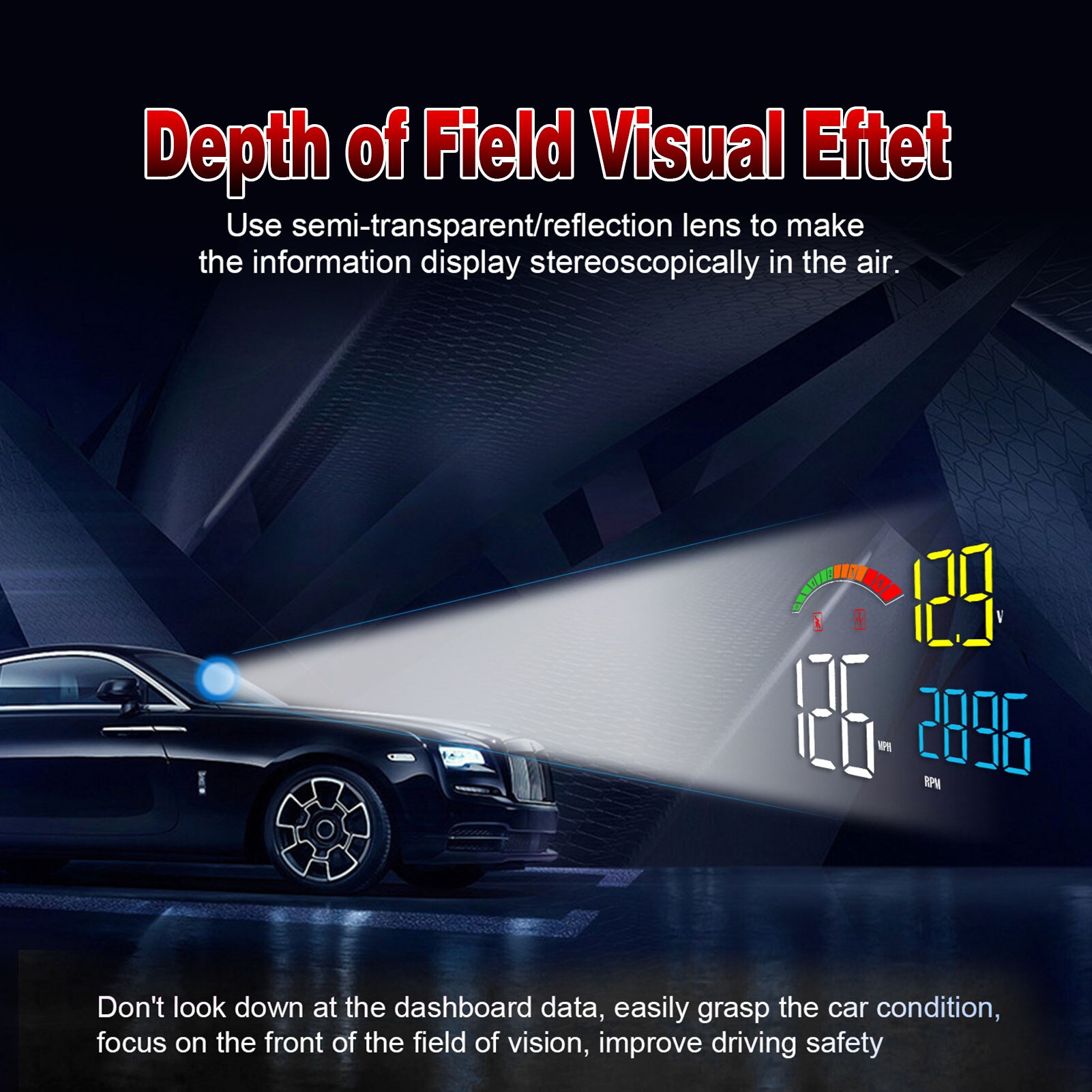 HUD GOFORJUMP A500: Display Proiettato Su Parabrezza Per Velocità, Temperatura E Allarmi