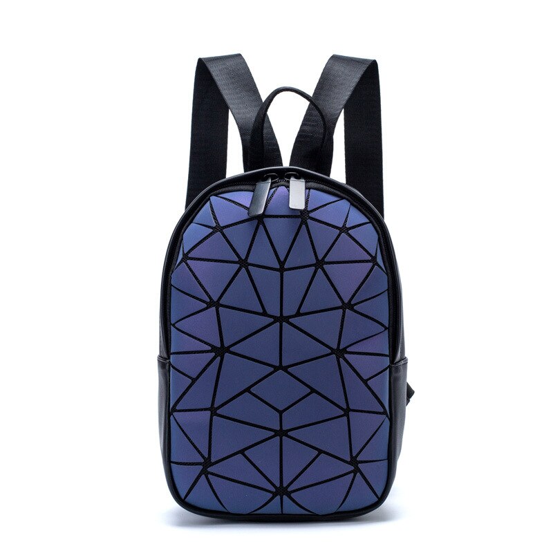 Luminous geometric rhombus bag women's all-match handbags multi-function shoulder bag backpack wallet chest bag