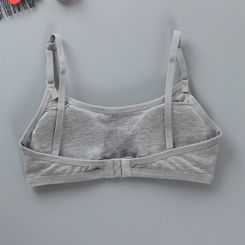 Solid color girl bra developmental student vest style no steel ring thin strap detachable foam pad 8-16 years old