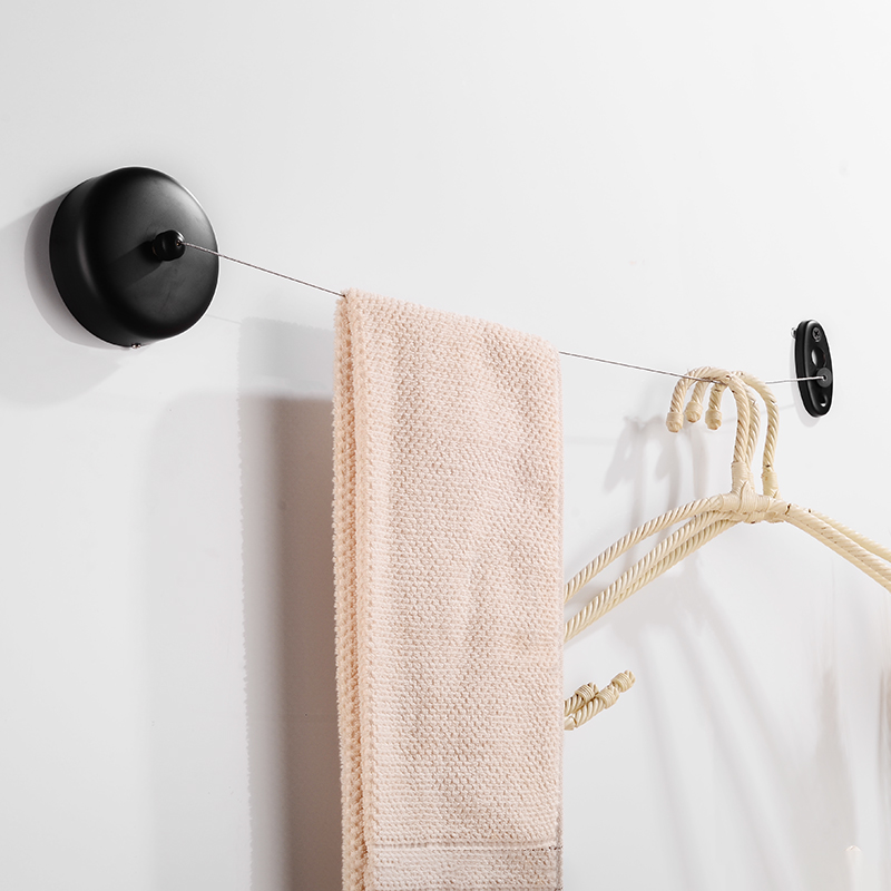 Retractable Clothesline Outdoor Laundry Hanger Clothesline Dryer Organizer Stainless Steel Clothes Drying Rack Rope Wall Mounted