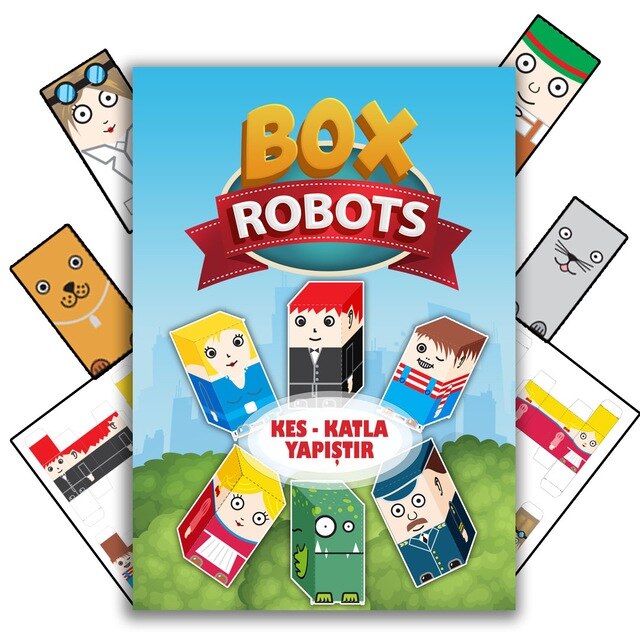 Cut Fold Paste Set di attività Robot fai-da-te 30 Robot 5cm 474481689