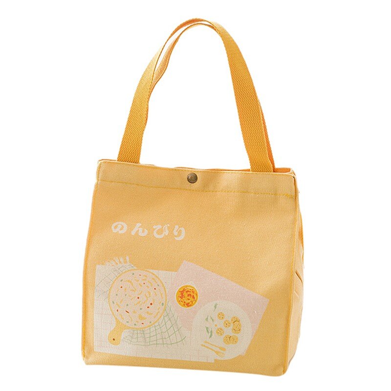 Japanese-style Lunch Food Box Bag Portable Thermal Insulation Canvas Lunch Box Bags Lunch Box Tote Food Bags Home Products: Y