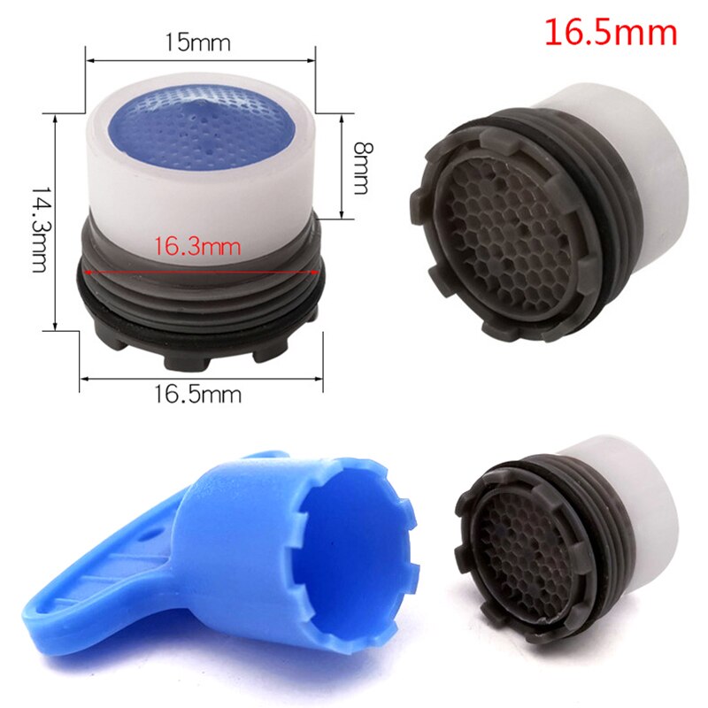 1Set 16.5-24mm Male Thread Water Saving Tap Aerator Faucet Bubble Kitchen Basin Faucet Accessories Bathroom: 16.5mm