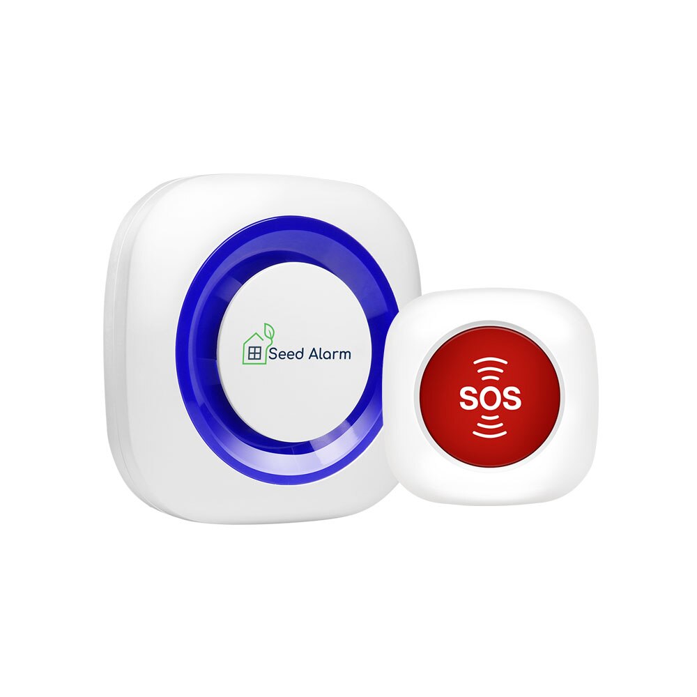 On Site Emergency Alarm Wireless 4 PCS SOS Press Tuya Emergent Button Compatible With Home Security Host: 1Host 1SOS