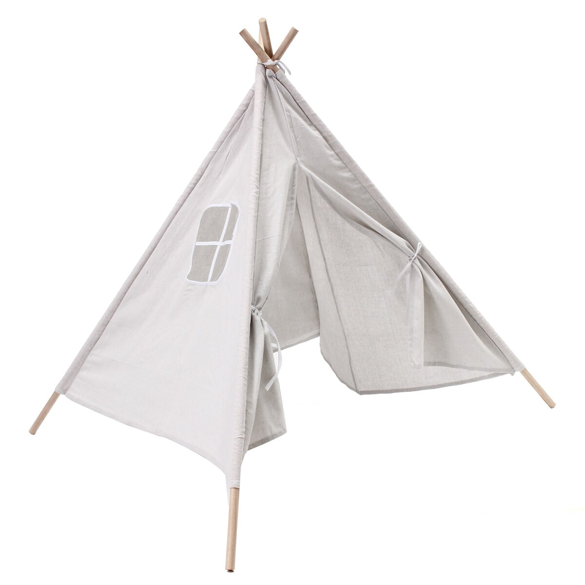 Tipi Driehoek Kidstent Teepee Canvas Slapen Dome 130Cm Play-Tent Teepee Huis Wigwam Kamer Kinderen Tent Spel-Huis