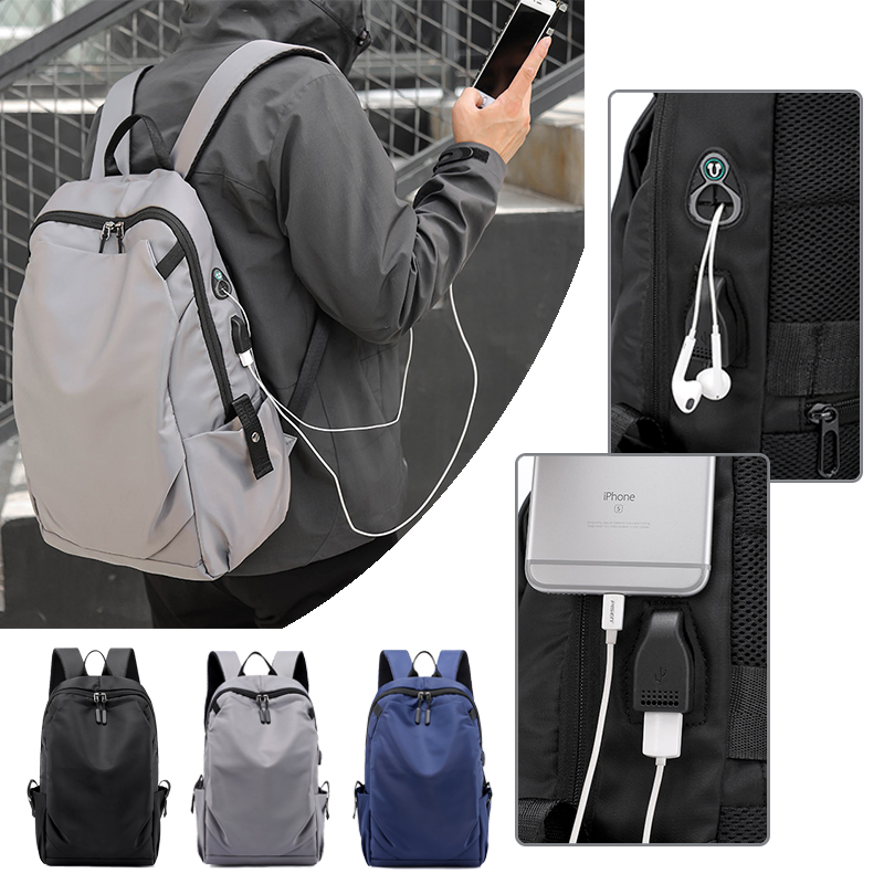 Laptop-rucksack 15 zoll, damen & herren, wasserdicht, schwarz, business-reiserucksack mit großem fassungsvermögen 6 schulrucksack mit usb-ladefunktion