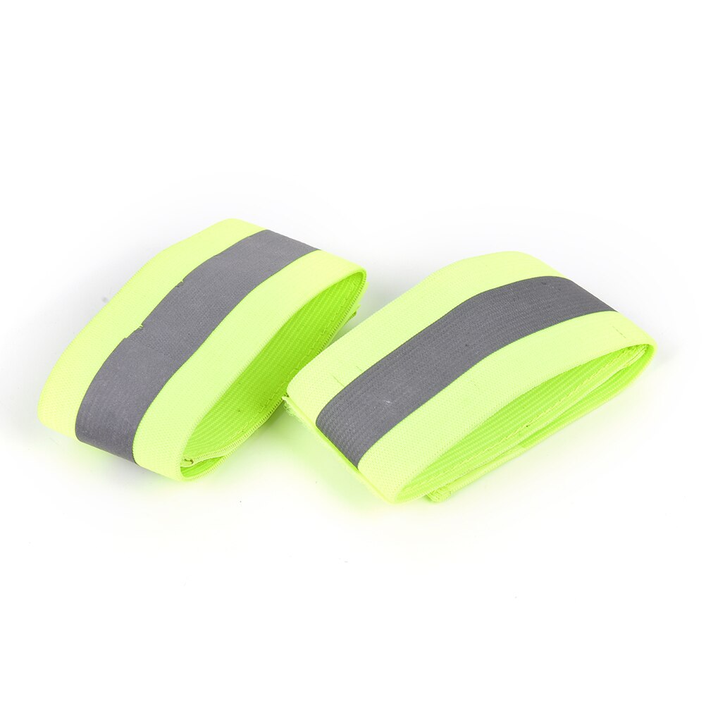 Safety reflector armband 2PCS Green High Visibility Reflective Wristband Bracelet band Running night Cycling Jogging
