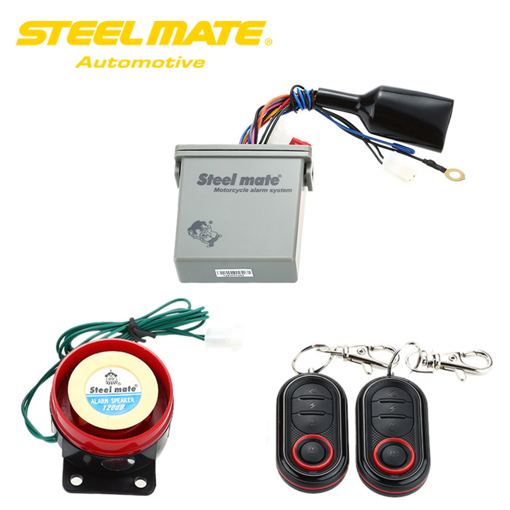 Original Steelmate 986E 1 manera alarma motocicleta Moto arranque remoto del motor alarma Moto protección con Mini transmisor para BULTACO