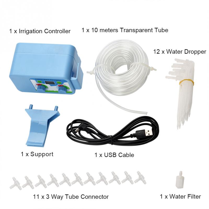 Garden Irrigation Controller LCD Display Automatic Watering Timer System Pump Electronic Rain Sensor Irrigation Controller