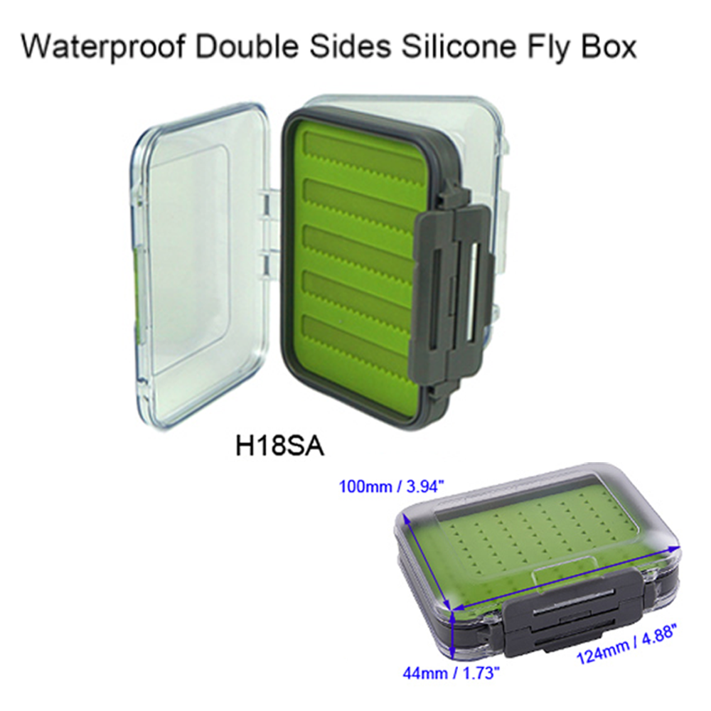 Aventik 100% Waterproof Fly Box Silicone Transparent Fishing Box Fishing Storage: plum