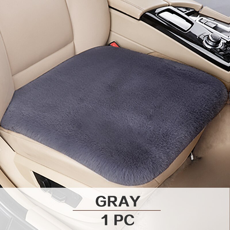 Cojín de funda de asiento de felpa para Chevrolet Citroen Infiniti HAVAL Peugeot, Protector de asiento de felpa cálido para invierno, accesorios interiores: milky