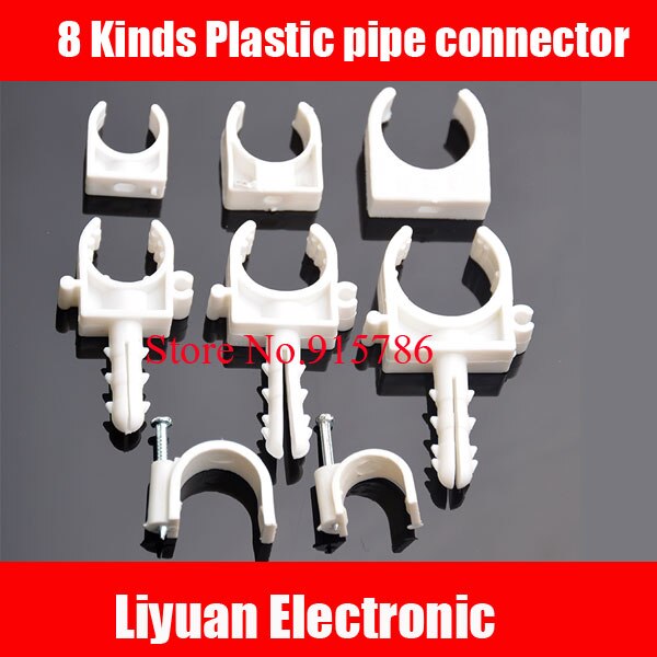 8 KindsX10 = 80 stks Plastic pijp connector/ppr waterpijp snaps/prive vaste buis zonneboiler waterleiding snap PEX