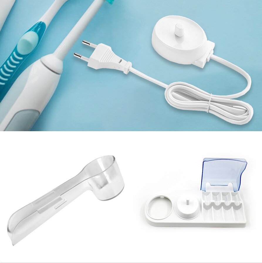 Cargador de cepillo de dientes eléctrico portátil, adaptador de soporte de Base de carga para cepillos de dientes de repuesto con enchufe europeo, para Braun Oral B Series