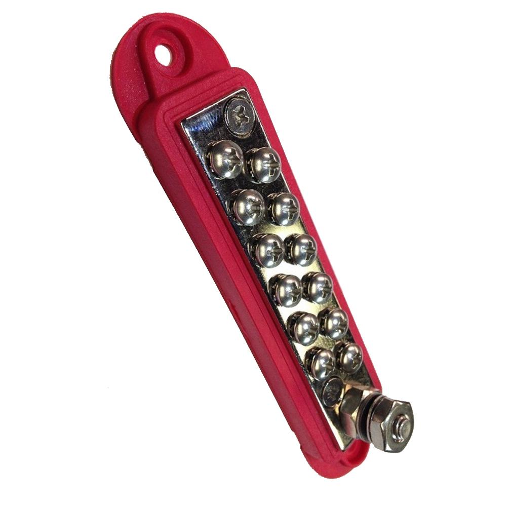 12 Point Terminal Junction Block Stainless Steel Power Post Distribution Buss Bar