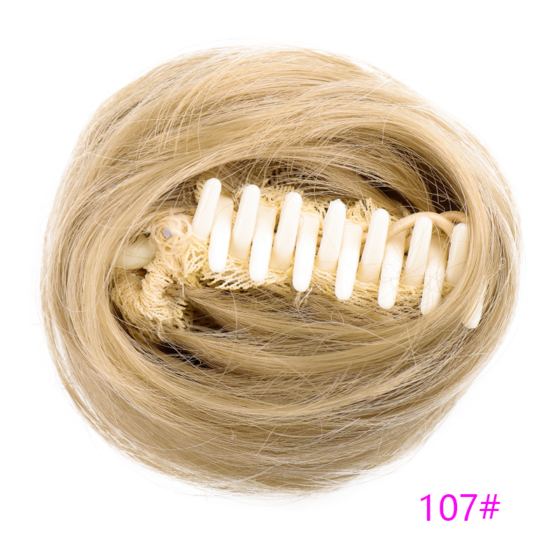 Women's Claw clip Hair Buns Synthetic Curly Chignon Ombre Claw Hair Messy Buns Updo claw Clip In Hairpiece For Women: P4/24