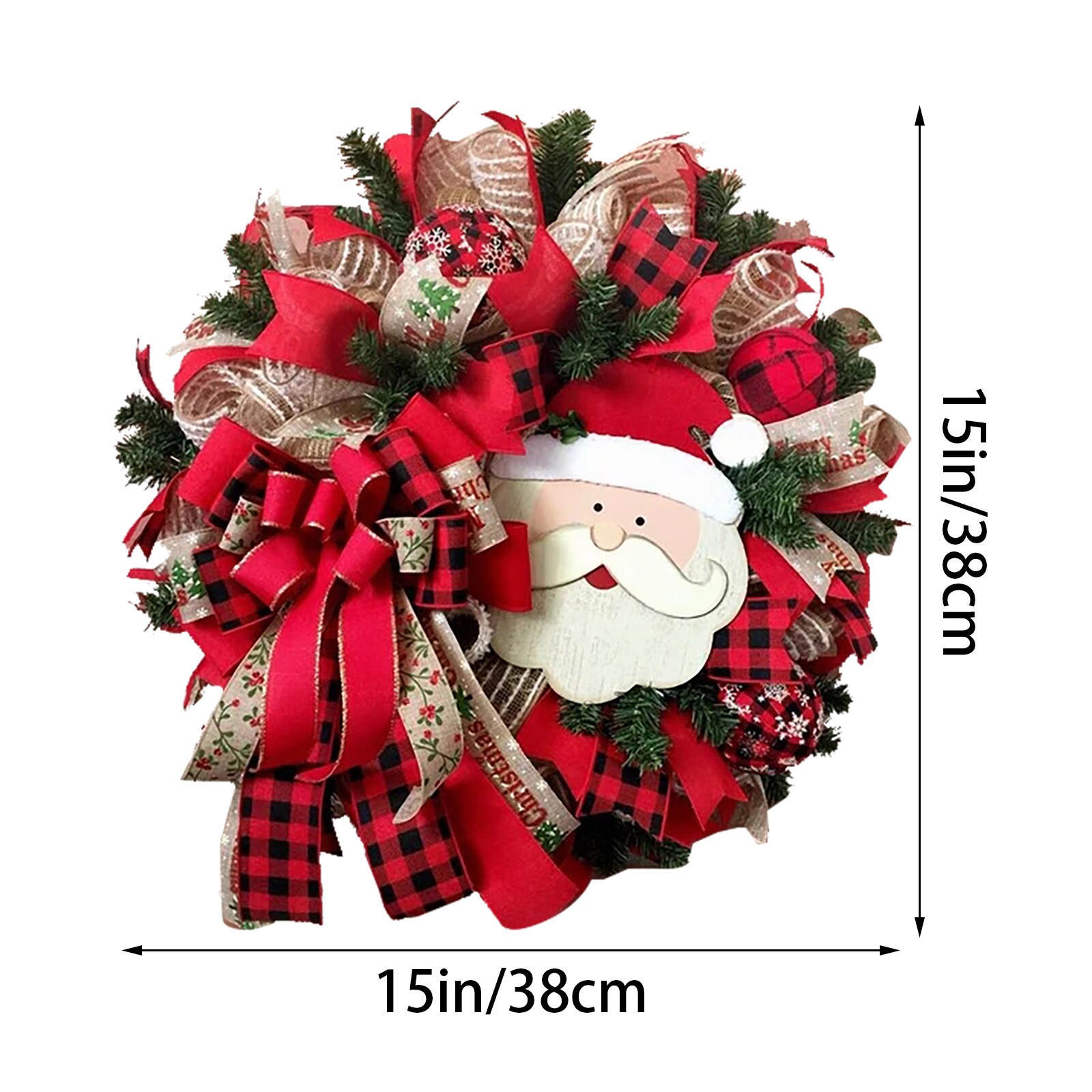 Suszone kwiaty dekoracyjne nowe ozdoby choinkowe drewniane świecące ełk zawieszka na choinkę ornament сухоцветы: D 38cm