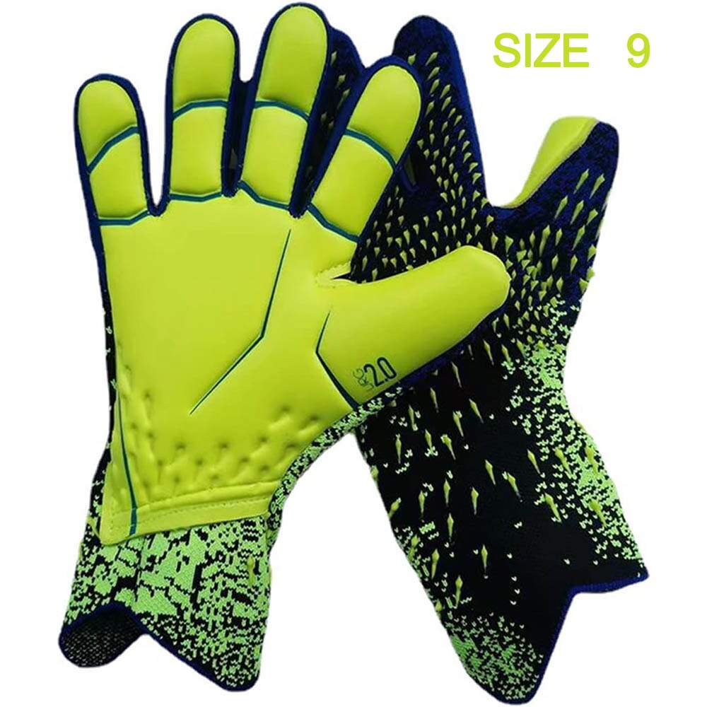 Torwarthandschuhe mit starkem Griff für Fußball-Torwarthandschuhe mit Größe 6/7/8/9/10 Fußballhandschuhe für Kinder, Jugendliche und Erwachsene: Navy Blau