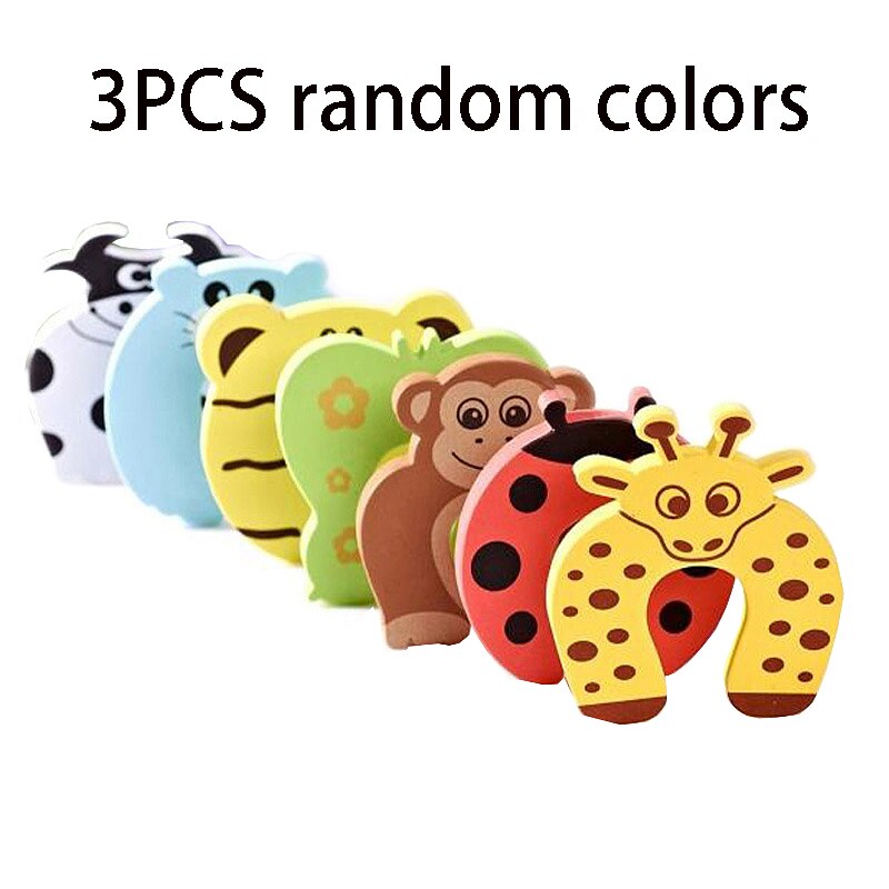 3pcs Child Kids Safety Animal Door Clamp Pinch Hand Security Stopper EVA C Shape Clamp Pinch Hand Cute Cartoon Anti-pinch Tool: Default Title