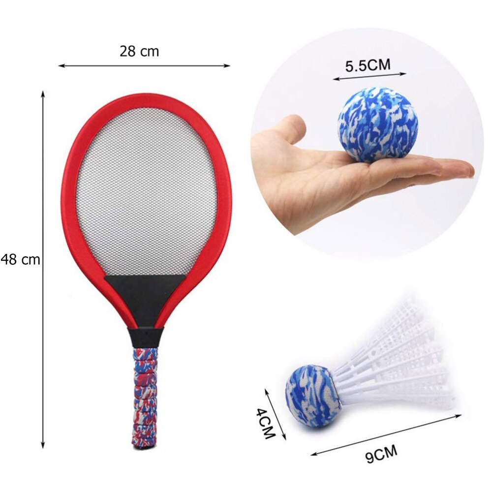 1 Pair Children Tennis Badminton Racket Kids Palying Badminton Parent-Child Educational Game Props for Kindergarten Primary Scho