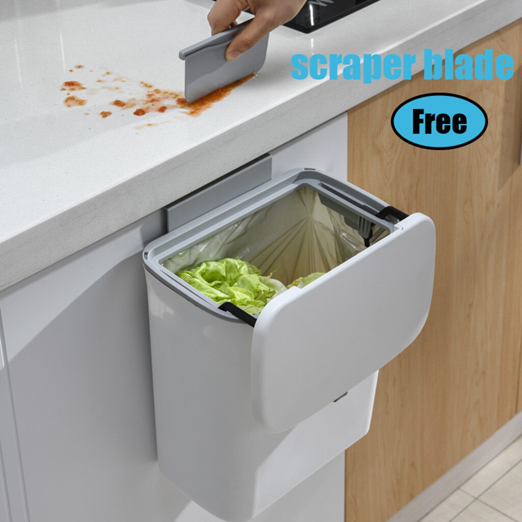 Armoire de cuisine poubelle murale suspendu conteneur de déchets pour la cuisine à domicile pratique mural pliable nettoyage