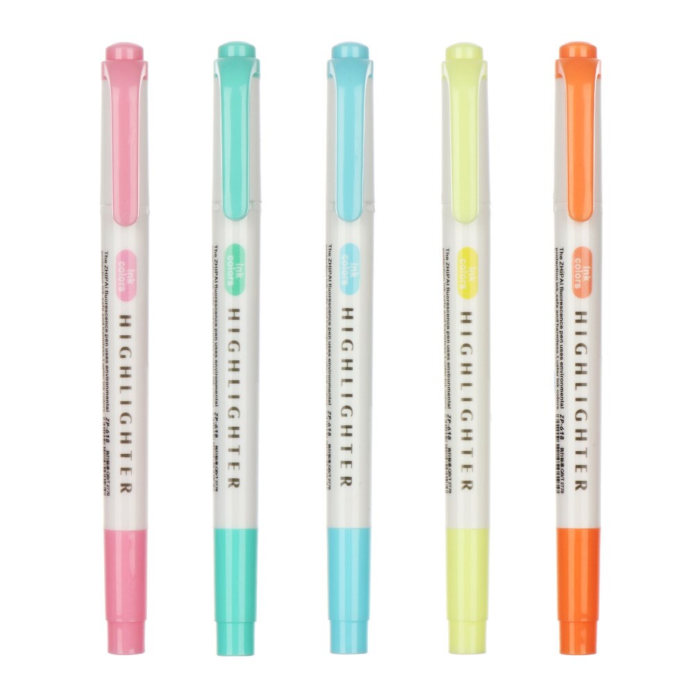 4/5/8 Stks/set Singal/Double Headed Markeerstift Marker Tekening Markering Pennen Fluorescerende Mark Pen School Briefpapier office Supply: 4-5PCS double head