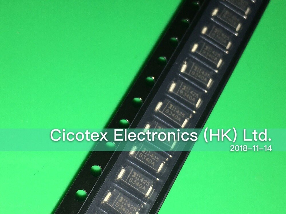 20 unids/lote B340A-13-F DO-214AC B340 un diodo SCHOTTKY, 40V 3A SMA DO214AC B340A B340A13F B340A-7-F B 340A 8340A