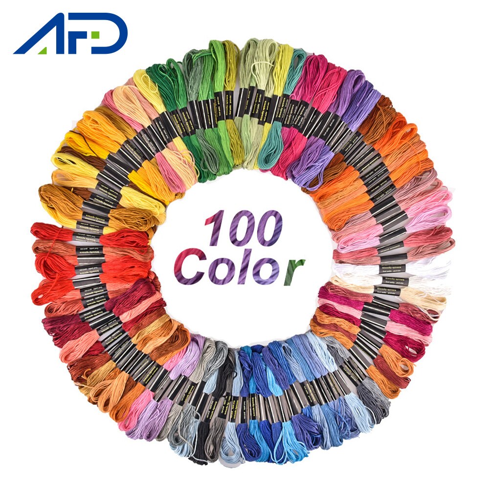 Borduurwerk DMC Draad 100 Kleuren Polyester Borduurgaren Kit Katoen Kruis Naald Craft Naaien Floss kit DIY Naaien Gereedschap