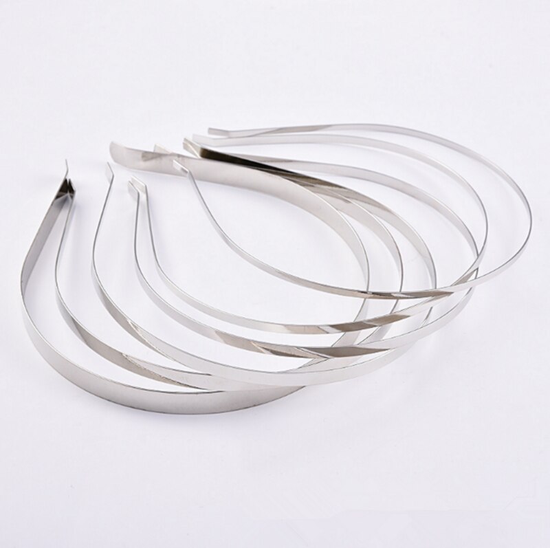 5pcs 2/4/6/8/10mm Stainless Steel Dull Silver Color Plain Blank Flat Hair Band Headband DIY Hair Jewelry Accessories Crafts