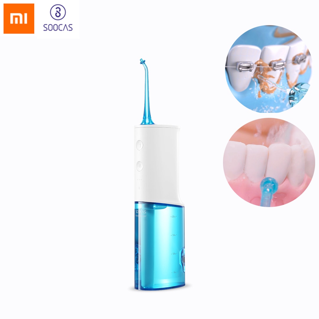 Xiaomi soocas  w3 oral irrigator bærbar vand tandtråd vandstrålerengøring tand mundstykke tandprotese renser tænder børste