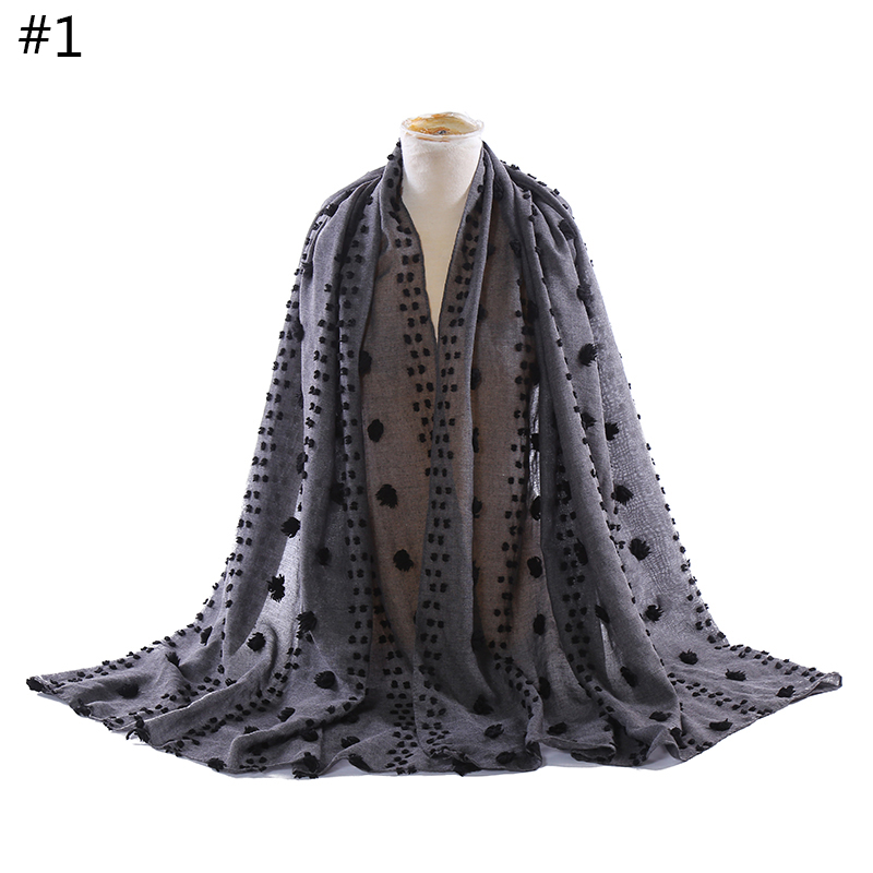 1 Pc Viscose Effen Oversize Shalws Moslim Hijab Lady Gerimpelde Wraps Vrouwen Mode Sjaals Lange Hoofd Uitlaat Islamitische Sjaal: color 1