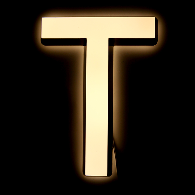 Acrylic LED luminous signs Business Lighting Advertising Sign LED Signboard Outdoor Waterproof Custom Advertisment Letters: T