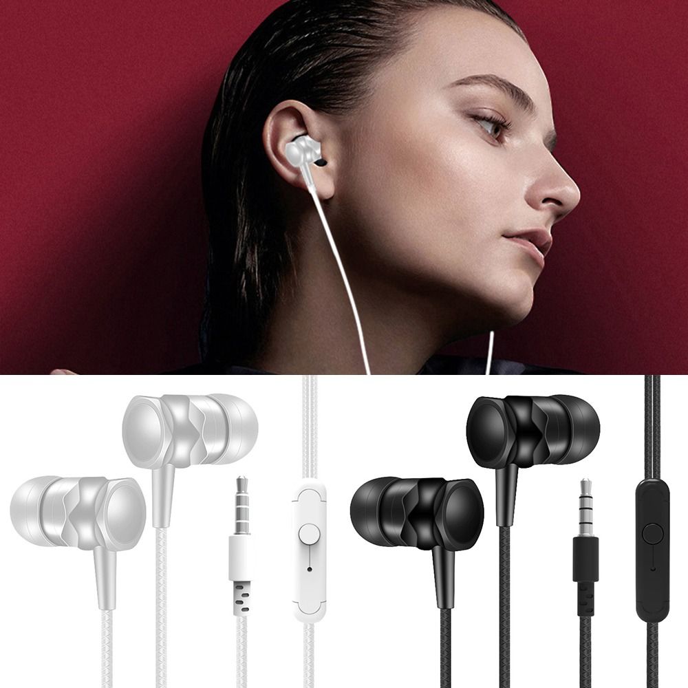 Kabelgebundene Kopfhörer, 3,5 mm Sport-Kopfhörer, drahtgesteuerte In-Ear-Telefon-Kopfhörer, Stereo-Headset mit Mikrofon, Musik-Gaming-Kopfhörer