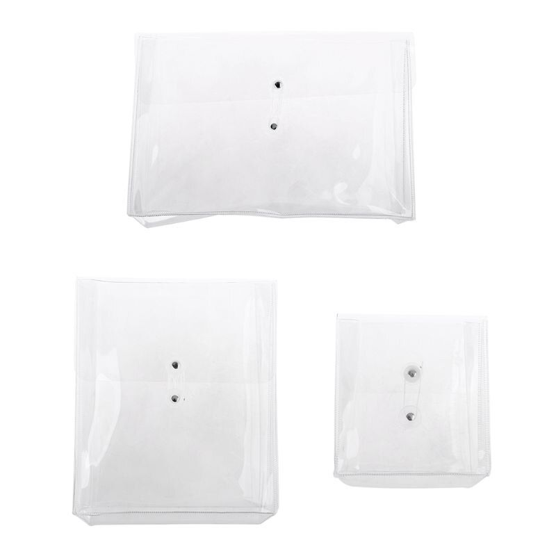 Multifunctional Transparent PVC Winding Storage Bag File Folder Makeup Organizer Y51A