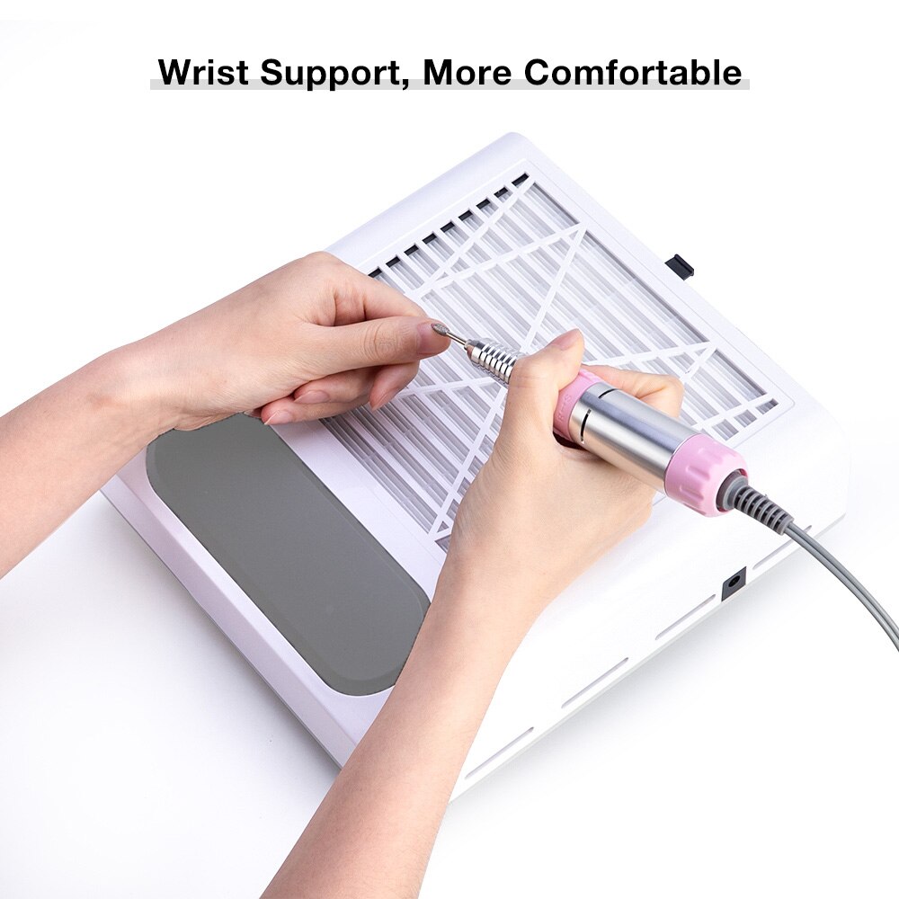 80W Potente Collettore di Polveri Del Chiodo Del Salone Del Chiodo Expert Nail Macchina di Vuoto Cleaner Nail Fan Art Manicure Attrezzo del Salone con nail Filtro