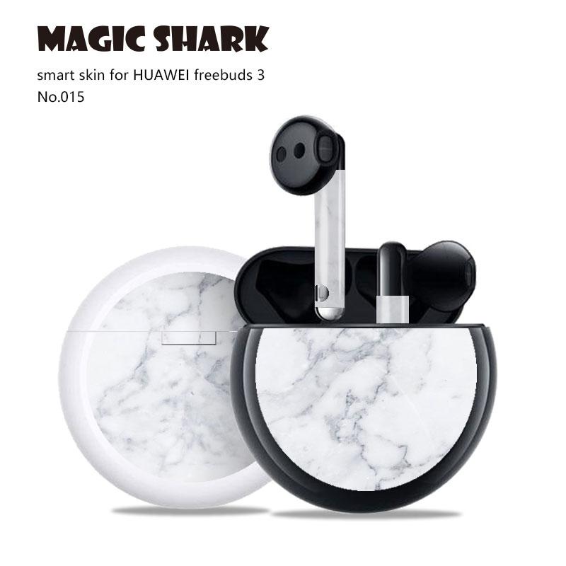 Magic Shark 2.5D pcv malowanie czaszka diabeł naklejki skóry pokrywa Film Case dla HUAWEI Freebuds 3: 015