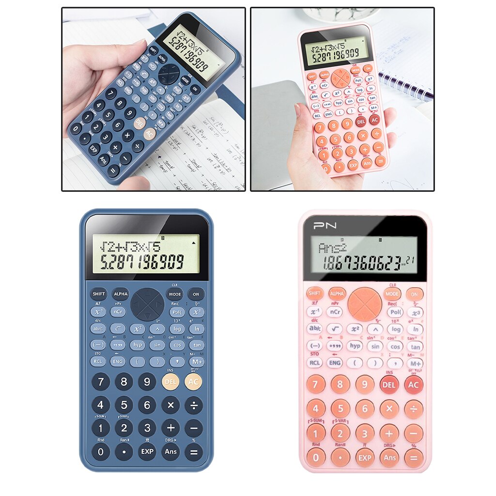 Portable Scientific Function Calculator Battery Powered for Home Office Desktop Beginner