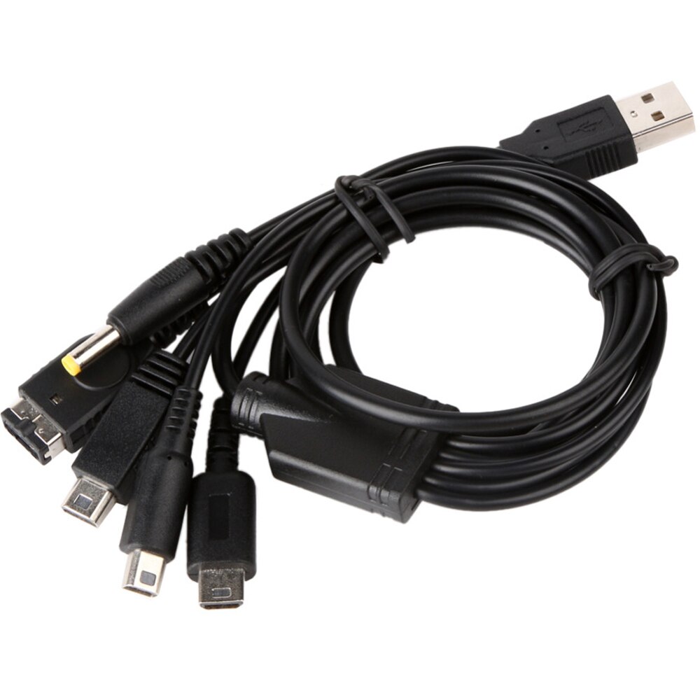 ALLOYSEED 1.2m 5 in1 USB Lader Snel Opladen Kabel Cords voor Nintend NDSL NDS NDSI XL 3DS Game Kabels USB Charger Cable: Default Title