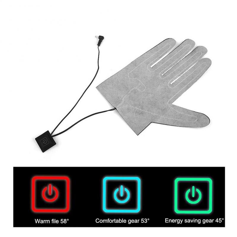 USB Beheizte Handschuhe Winter Warme Fünf-Finger Handschuhe Heizung Pad Elektrische Heizung Film Drei-Level Einstellung Handschuh Heizung blatt: Default Title