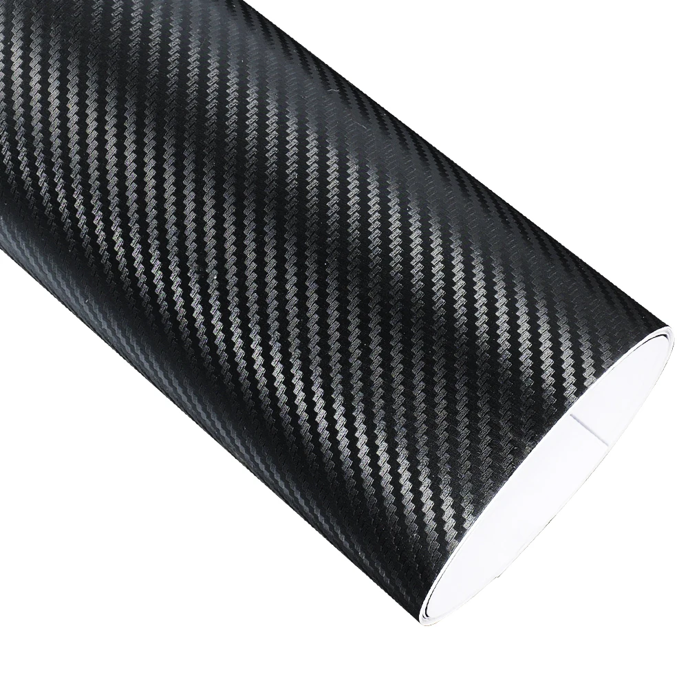 Película de vinilo de envoltura de fibra de carbono brillante 2D 3D 4D 5D 6D pegatina de coche Auto motocicleta envoltura película de cobertura accesorios decorativos para coche: L / Naranja
