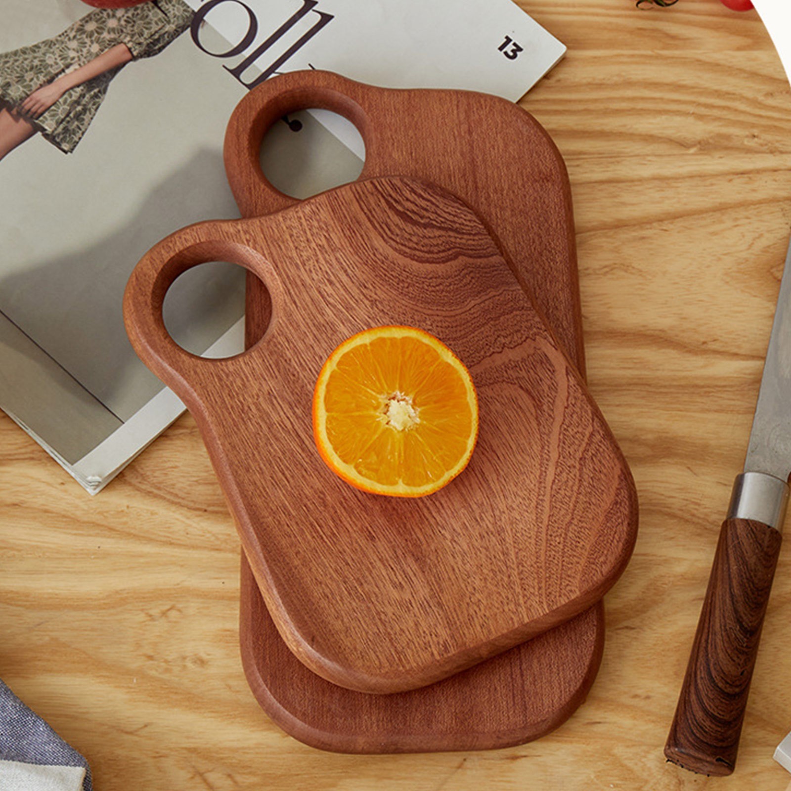 Tabla de cortar de madera tallada, taza de agua y fruta, tabla de cortar de madera, plato de comedor para niños, tabla de cortar, tabla de cortar de carne
