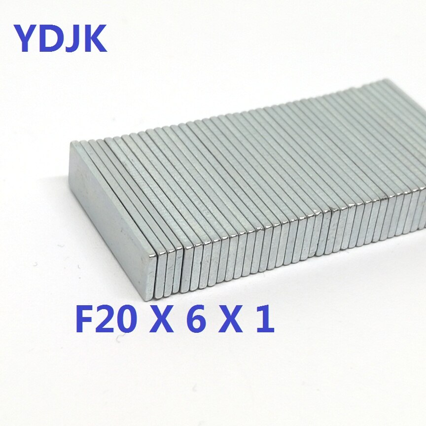 10 20 50 100PCS/LOT N42H Neodymium Magnet 20*6*1 Powerful NdFeB Magnet 20x6x1 Strong Block Permanent Magnets 20 x 6 x 1