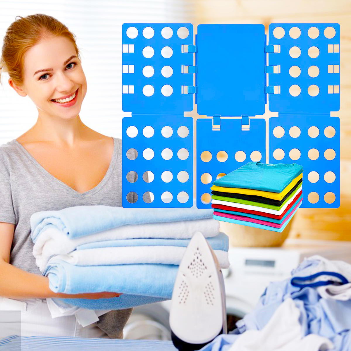 Adjustable Clothes Folder Board for Adult Kids T-Shirt Jumpers Quick Organizer Clothes Folding Flip Laundry Fast Easy Storage