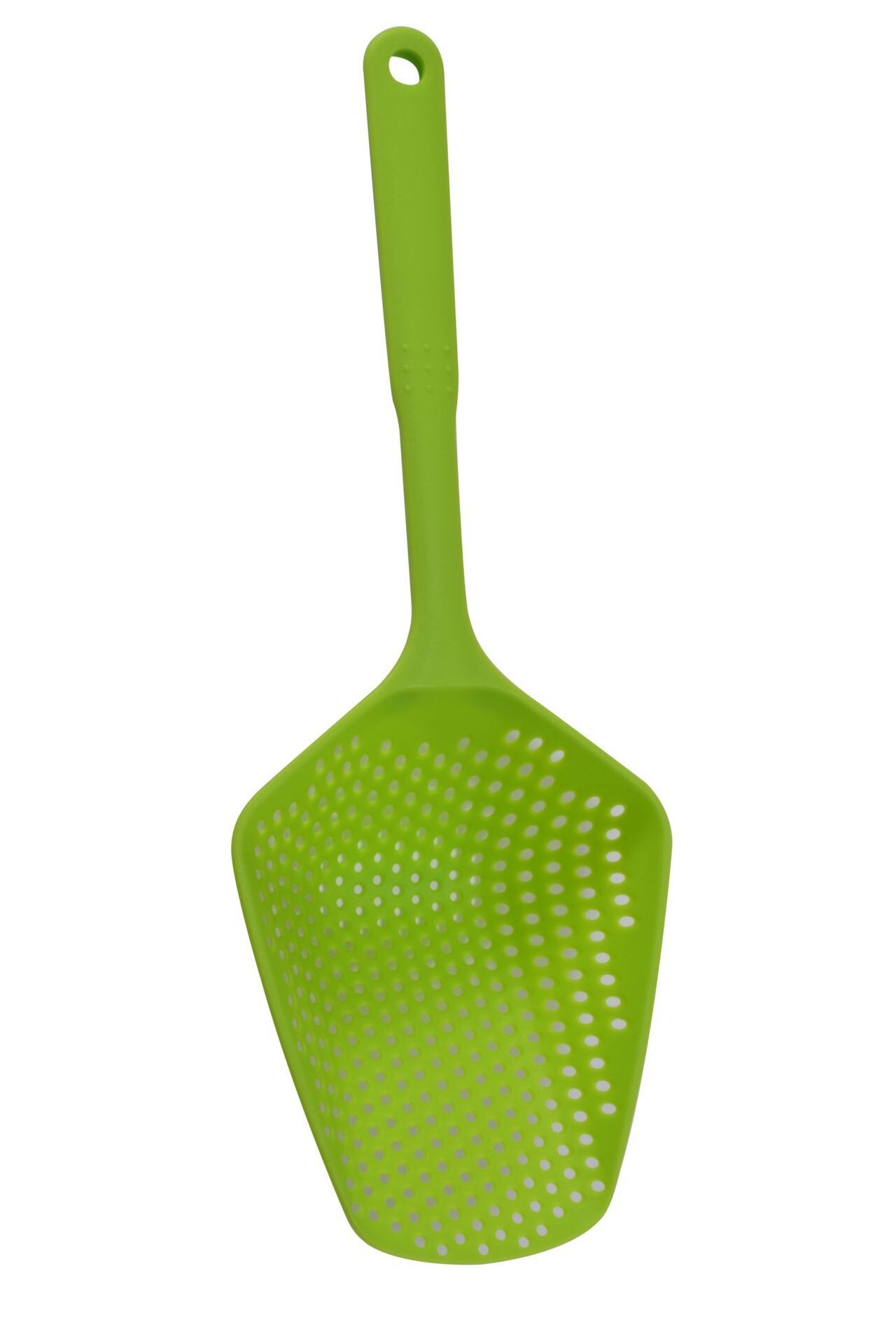 Non-Stick Water Leakage Shovel Long Scoop Plastic Hangable Storage Kitchen Gadgets Portable Cooking Tool Kitchen Accessories: green