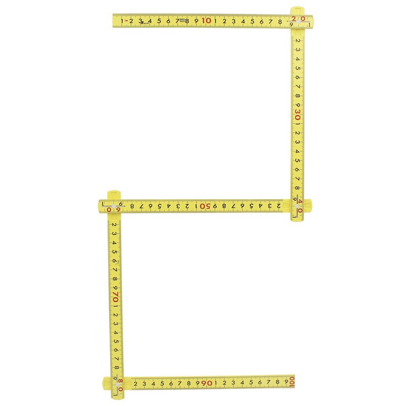 SHINWA Woodworking Plastic Folding Ruler Fiberglass Insulation Ruler