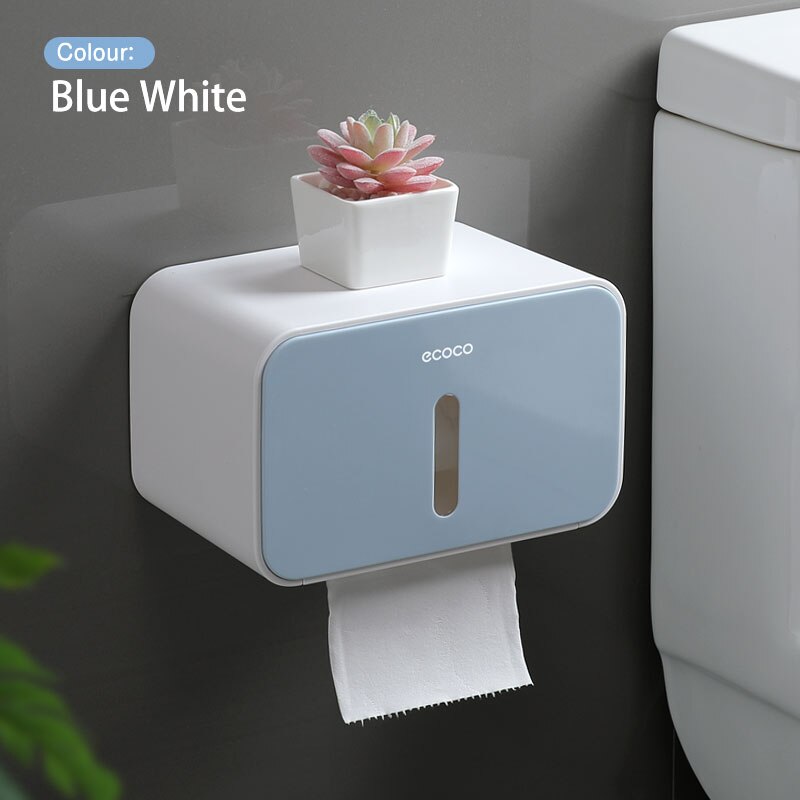 Toiletrolhouder Zwarte toiletpapierhouder met plank